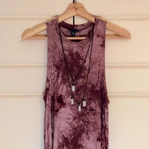 Red Tye-dye Swing Dress